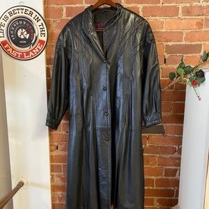 Bagatelle Leather Jacket Trench Coat Style S/M 4